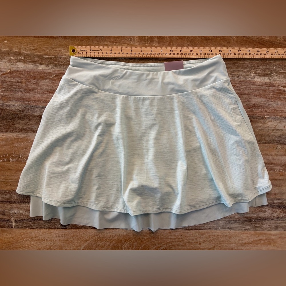 CALIA Double Layer Mesh Skort NWT Women’s Large Mint 15” Golf Skort UPF 50+ - Picture 4 of 13